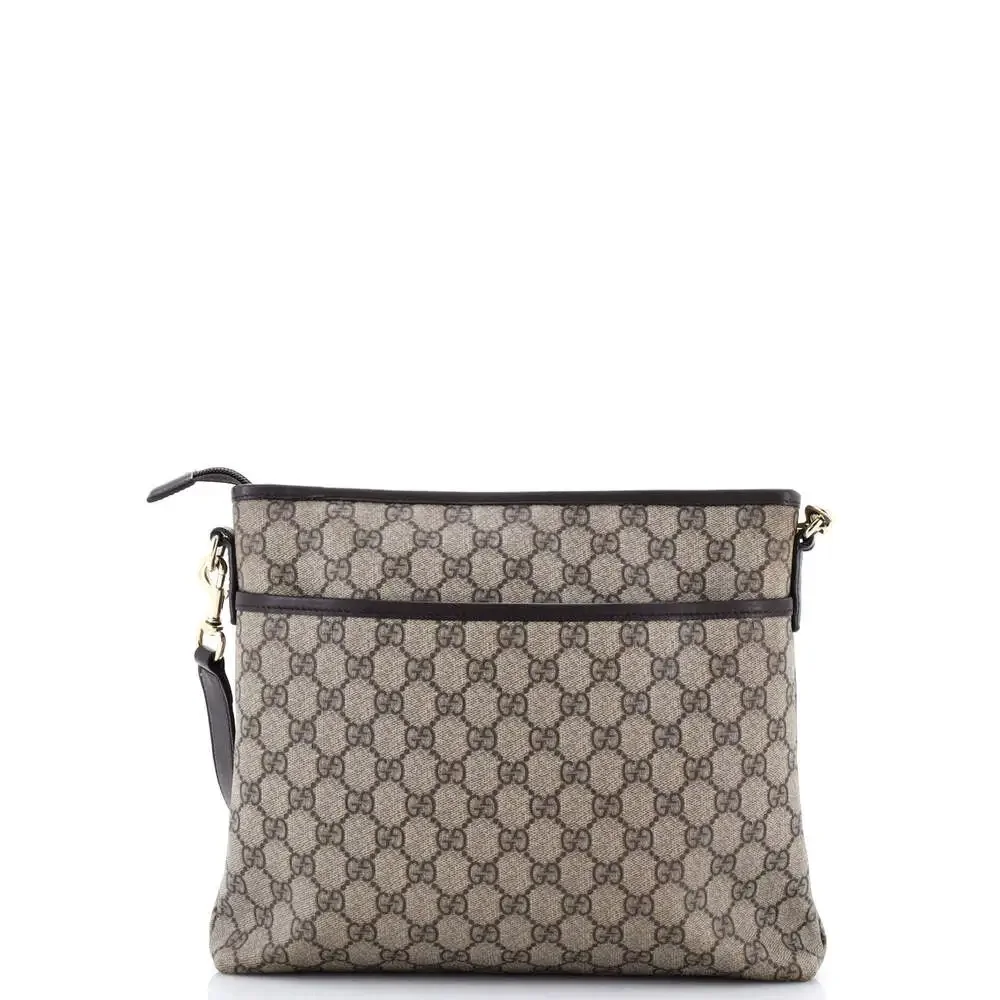 Gucci Zip Top Messenger Bag Gg Coated #244951G97B - Picture 3 of 7